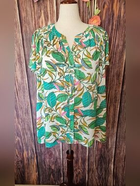 NWT Rose & Olive Flutter Sleeve Blouse Plus Size 3X